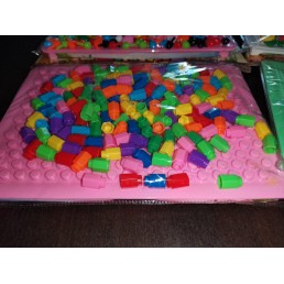 Mozaic plastic - 4 modele - litere/cifre/pioneze/tub