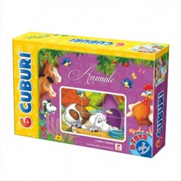 Puzzle din cuburi 6 piese