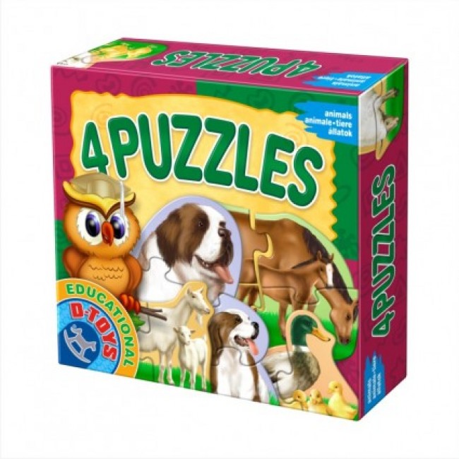 4 puzzle animale domestice