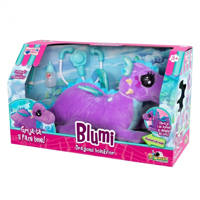 Jucarie de plus interactiva Noriel Pets - Blumi Dragonul bolnavior